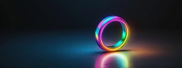 Poster - A symbolic glowing Togetherness Ring indicating in Pride concept