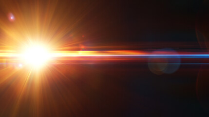 Poster - Bright Golden Light Rays Abstract Background Design Orange Yellow Glow sun art lens warm beam flare 