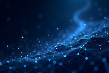 Fototapete - 3d grid background. Cyber ​​technology. Tech wire network, futuristic wire frame.