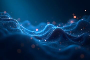Fototapete - 3d grid background. Cyber ​​technology. Tech wire network, futuristic wire frame.