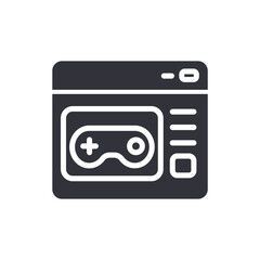 Poster - Online game solid icons, minimalist vector illustration ,simple transparent graphic element .Isolated on white background
