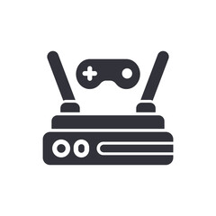 Poster - Online game solid icons, minimalist vector illustration ,simple transparent graphic element .Isolated on white background