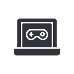 Poster - Online game solid icons, minimalist vector illustration ,simple transparent graphic element .Isolated on white background