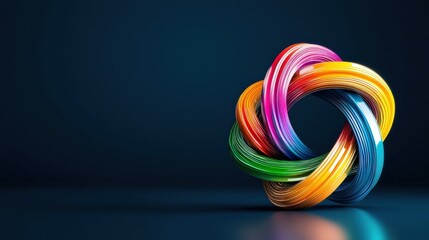 Poster - A symbolic glowing Unity Symbol indicating in Pride concept