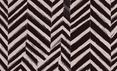 Aufkleber - A zebra print wallpaper with black and white stripes. The stripes are very close together, creating a sense of depth and texture. The pattern is bold and eye-catching