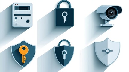 Poster - Implementing biometric access control a comprehensive guide to security icons for enhanced protection in digital environments