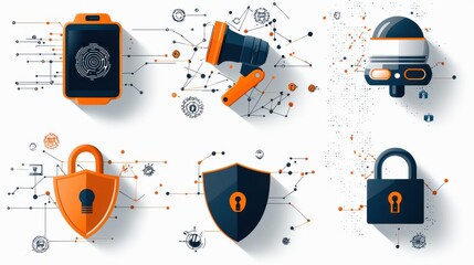 Aufkleber - Implementing six essential cybersecurity tools firewalls encryption standards and their impact on network security in modern environments