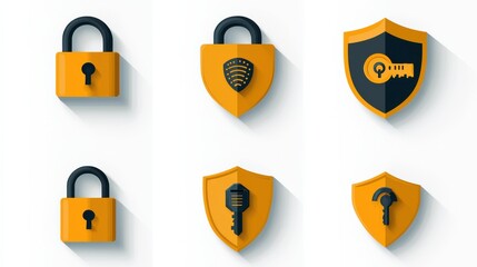 Aufkleber - Enhancing personal security using six essential tools like padlocks and safes for optimal protection in everyday life