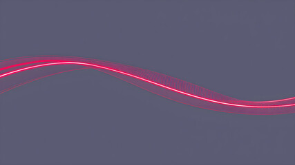 Wall Mural - high speed technology dynamic digital curve red ribbon coming from bottom left corner reaching out t