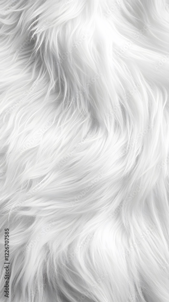 Gradient Pattern Fur 48. A clean, elegant white fur background with smooth gradients and no ...