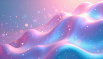 Fluid pastel holographic backdrop, iridescent glow, illustration, dreamy