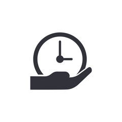 Poster - Time management solid icons, minimalist vector illustration ,simple transparent graphic element .Isolated on white background