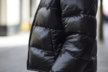 Aufkleber - A person dressed in a black jacket and hat, suitable for use in various scenarios
