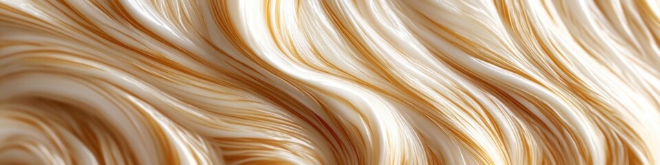 Poster - A close-up view of a swirling pattern made of white and gold colors