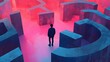 © rolaz - Navigating the Labyrinth of Choice: A Surreal Digital Landscape