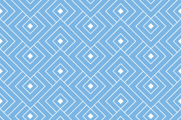Aufkleber - Abstract geometric pattern. A seamless vector background. White and blue ornament. Graphic modern pattern. Simple lattice graphic design.