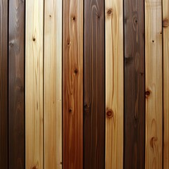 Poster - Wooden planks in various shades of brown and beige create a textured background pattern
