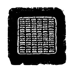Poster - Intricate patterns of a grid design on a textured background showcasing craftsmanship and creativity