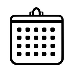 Poster - Calendar icon representing planning and organization in a minimalist design style for various applications