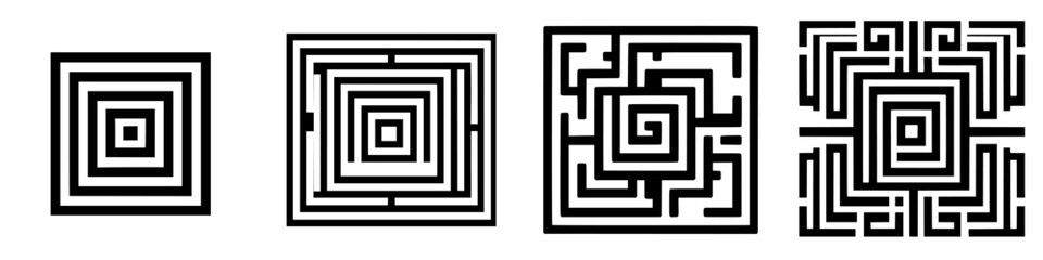 Poster - intricate black and white spiral patterns create mesmerizing geometric designs in a creative layout