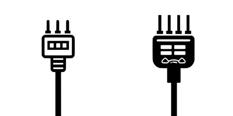 Poster - Different types of electrical connectors displayed against a minimalistic background highlighting design variations