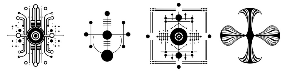 Poster - Unique collection of abstract geometric designs showcasing intricate patterns and motifs