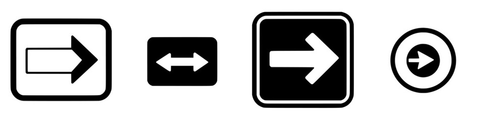 Poster - Various directional arrows on a plain background indicating movement or navigation in multiple styles and shapes