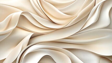 Aufkleber - Abstract Beige Fabric Waves Swirling Design