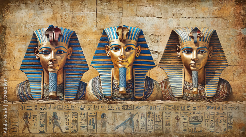 Ilustración de Stock Ancient Egypt posters, vector Great pyramids of ...