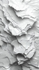 Wall Mural - Unique textures of layered white paper create a striking visual effect in an abstract composition. Generative AI