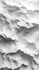 Wall Mural - Textured white surface showcasing natural rock formations with intricate details and shadows. Generative AI