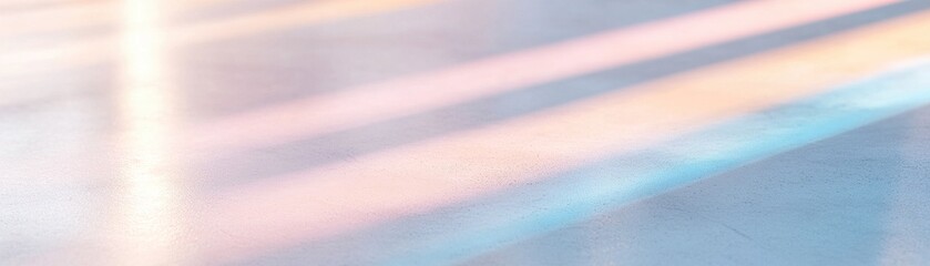 Poster - A polished concrete surface reflects gentle hues from surrounding light, creating a calming and artistic atmosphere ideal for creative projects or interior spaces