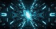 © Mahavira Osa - Futuristic Cyberpunk Tunnel: Neon Lights and Digital Architecture