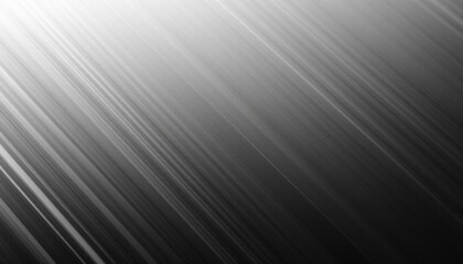 Poster - Abstract black and white diagonal light lines on dark gradient background