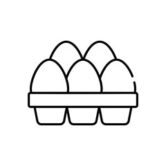 Sticker - Eggs vector icon