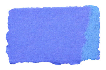 Poster - blue cut out torn piece of blank paper note cardboard with texture and copy space for text, transpar