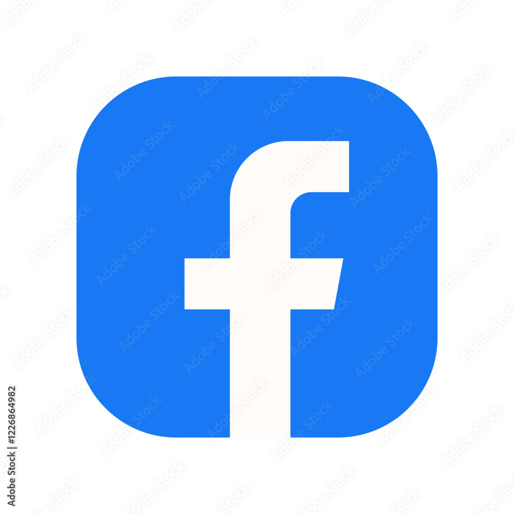 Facebook Logo Icon SVG Format Stock Vector Adobe Stock