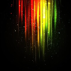 Poster - Abstract Light Streaks on Black Background with Glowing Particles for Modern Design