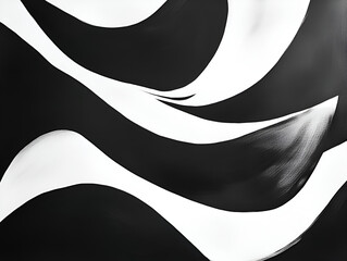 Poster - Abstract Monochrome Swirls: A captivating image featuring dynamic black and white swirls, creating an abstract design with depth and movement. The interplay of light and shadow adds visual interest.