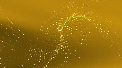 Poster - Abstract Golden Particles in Motion: A Captivating Display of Light and Color Dynamics