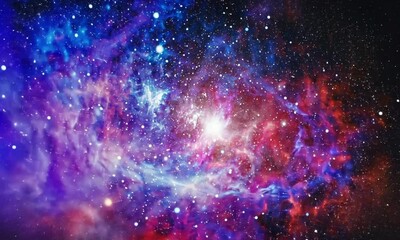 Wall Mural - glowing star nebula space background
