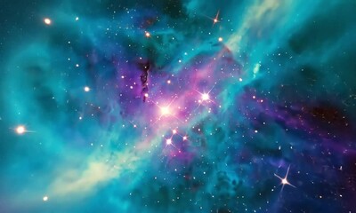 Wall Mural - glowing star nebula space background