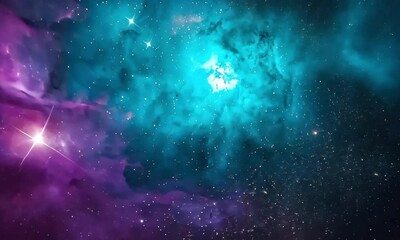 Wall Mural - glowing star nebula space background