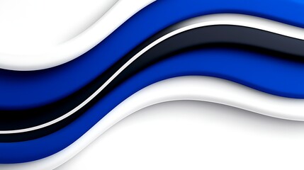 Poster - Abstract Blue White Black Wave Background Design