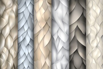 Poster - Geometric simple seamless modern patterns in gray tones with dots and stripes