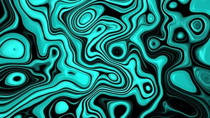 Poster - Green wavy reflection. Swirl lines of green, black wave. Gradient texture. Motion graphic design. 4k.