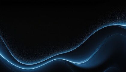 Poster - Blue Luminescence Abstract Dot Particle Design on Dark Background
8