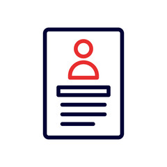 Poster - Graphical person profile icon in minimal design