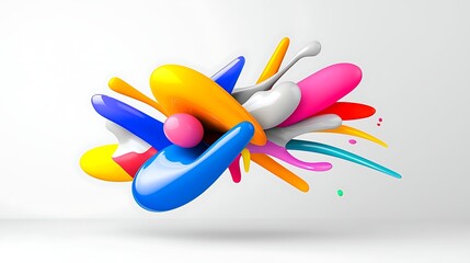 Poster - Vibrant Colorful Paint Splatter Abstract Background