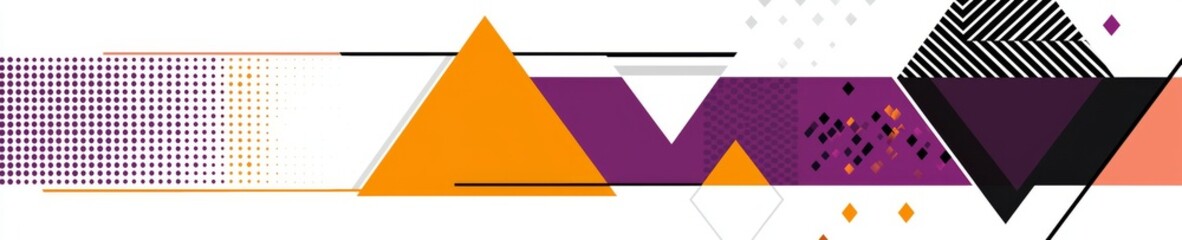 Poster - A set of vibrant gradient triangles on a white background with spacious design, suitable for a modern business or technology presentation